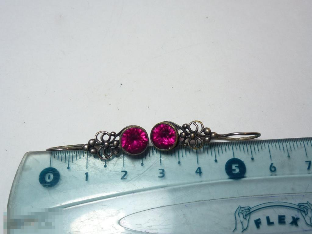 СЕРЬГИ СССР КЛЕЙМО 2МЮ ВИНТАЖ БИЖУТЕРИЯ