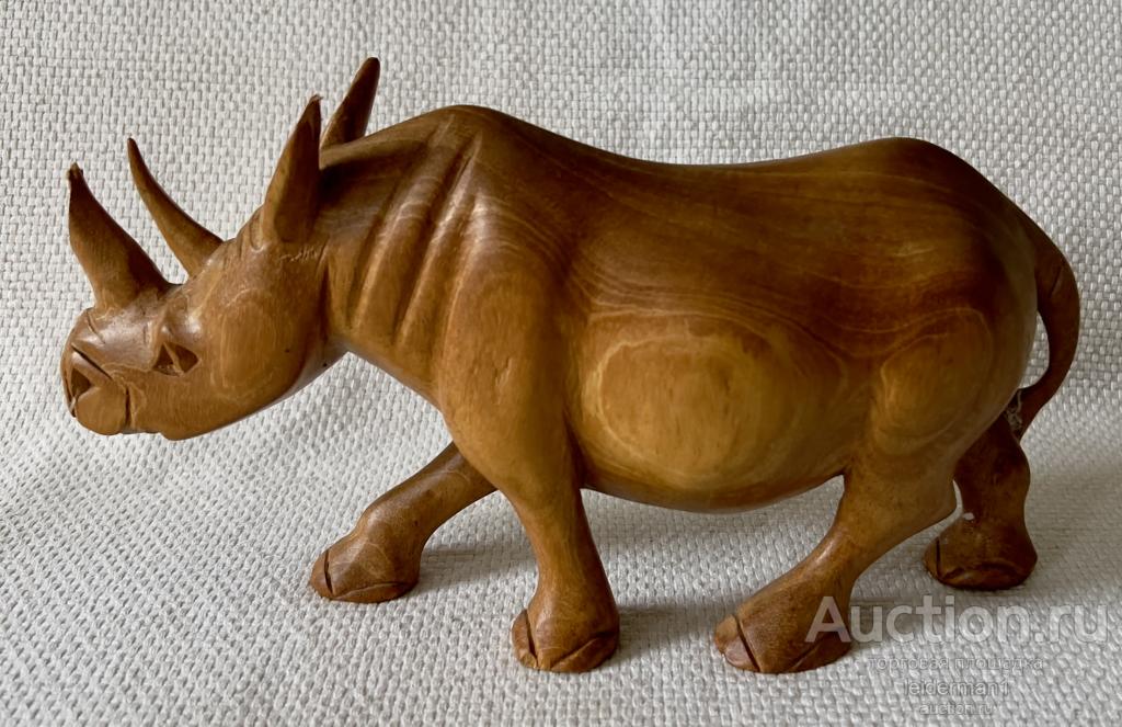 Статуэтка носорог дерево 14»27 см 0,8 кг