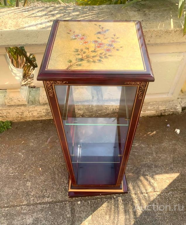 Винтажная консоль Витрина Шинуазри Этажерка