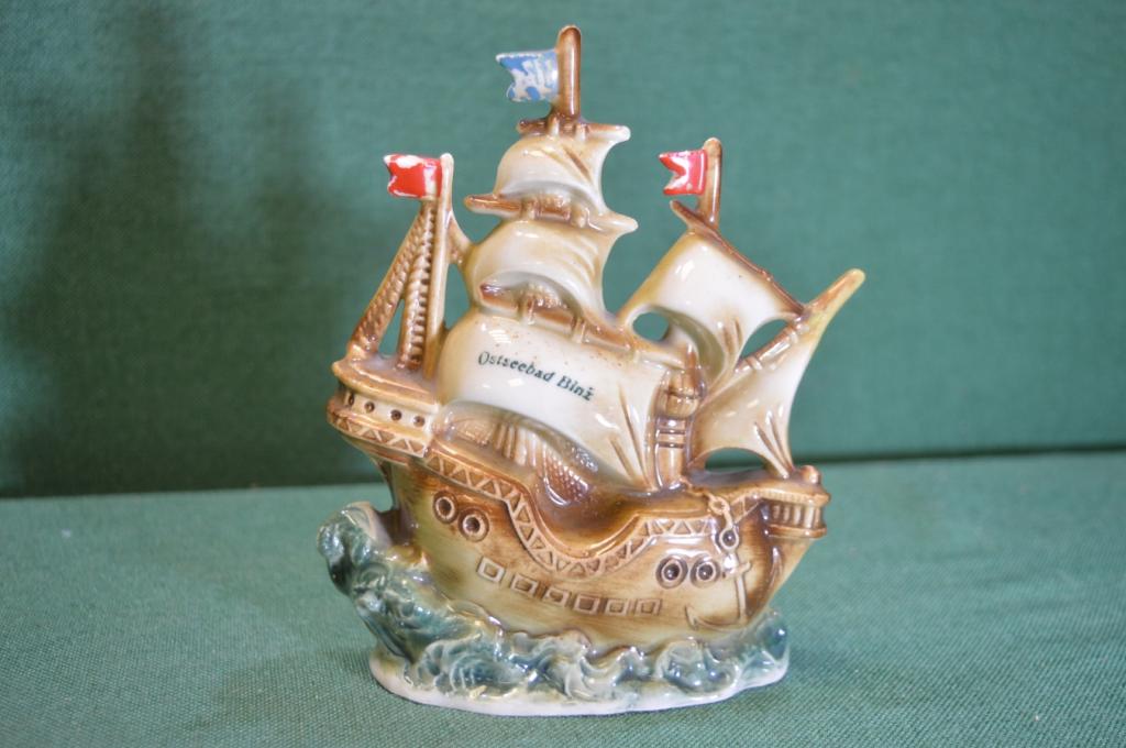 Статуэтка фарфоровая "Корабль Парусник". Фарфор. Неinz Co. Grafenthal. Германия. 1960е.