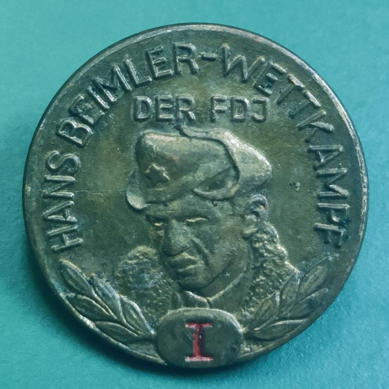 значок DDR ГДР соревнования Ганса Баймлера I степень. состояние!! тяжёлый. эмаль!