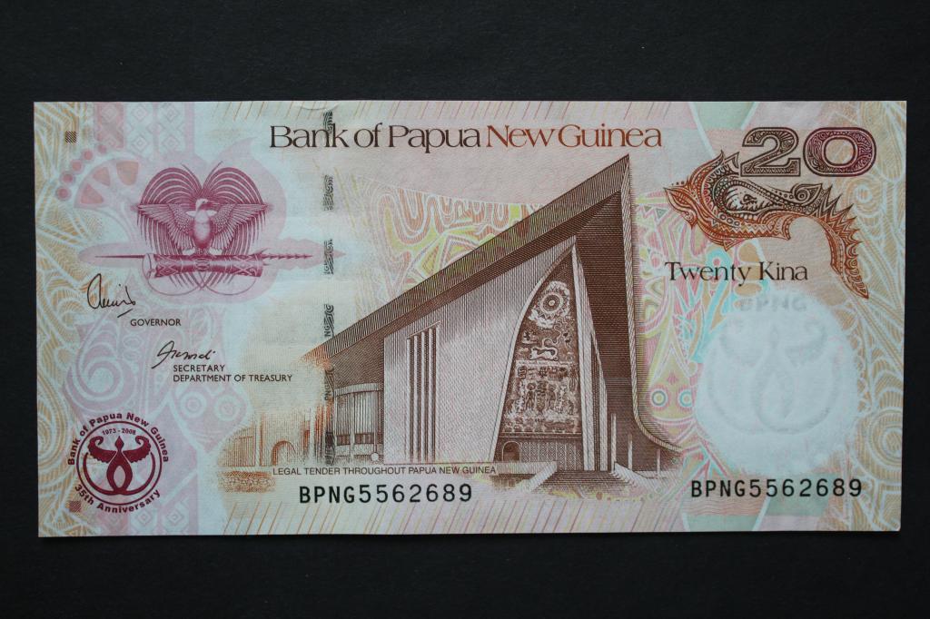 Папуа-Новая Гвинея. 20 кина 2008 года. Пресс.