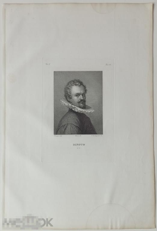 Веласкес Портрет Большая Гравюра 19 век Италия Палаццо Питти 1842 г.