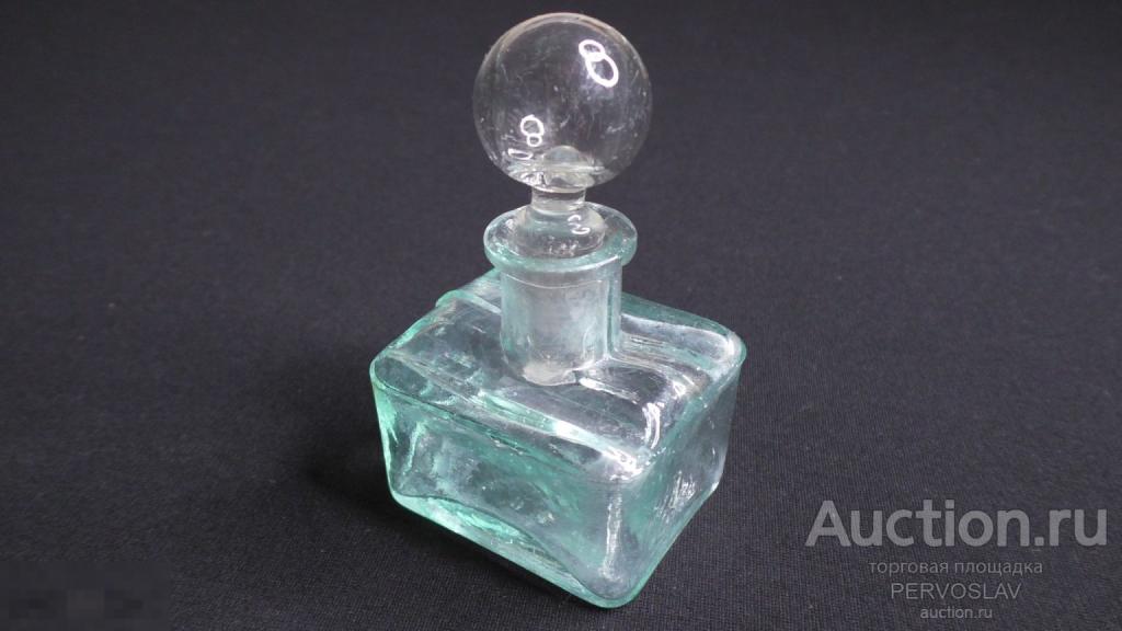 Старинная немецкая чернильница, стекло, крышка. Целая. Блиндаж, 3 рейх. Оригинал!