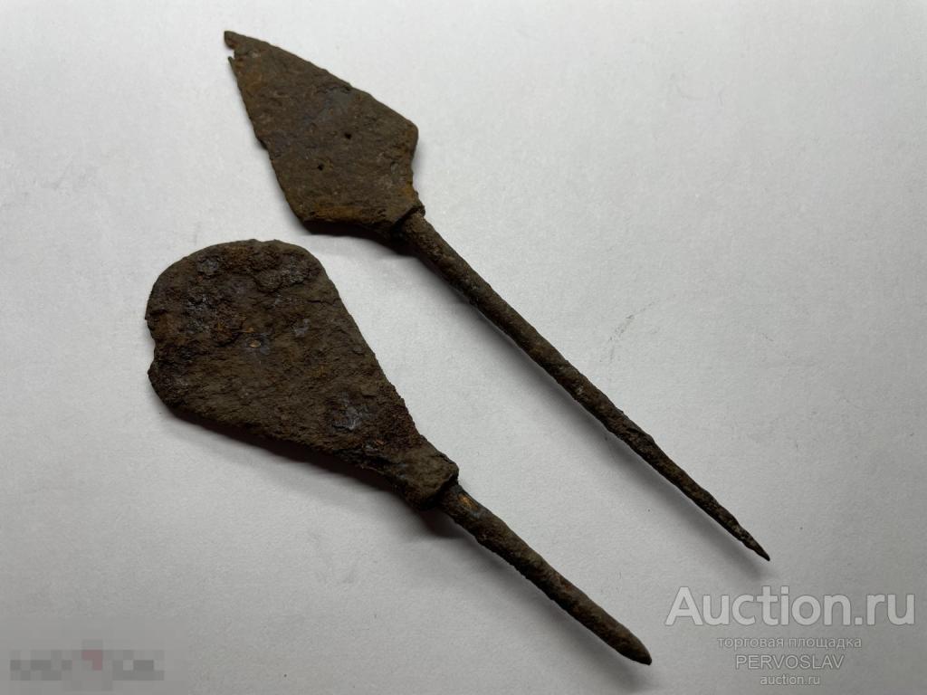 Древние наконечники. Железо, состояние. 2 шт. Скифы Сарматы Аланы? Оригинал!!!