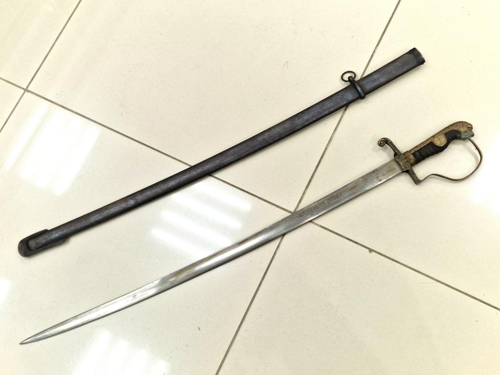 САБЛЯ ГЕРМАНСКАЯ ПАРАДНАЯ ок. 1889 г. С ГОЛОВОЙ ЛЬВА