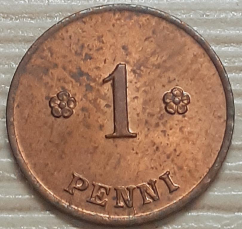 Финляндия 1 пенни 1919 г. UNC. Оригинал!!!