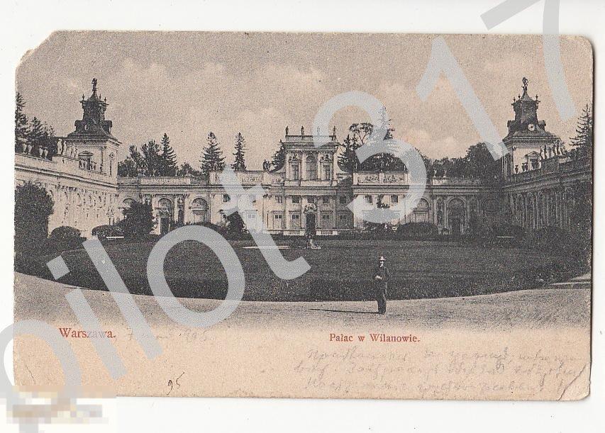 Варшава.Дворец в Вильянове. Почта в Калугу 1908г.