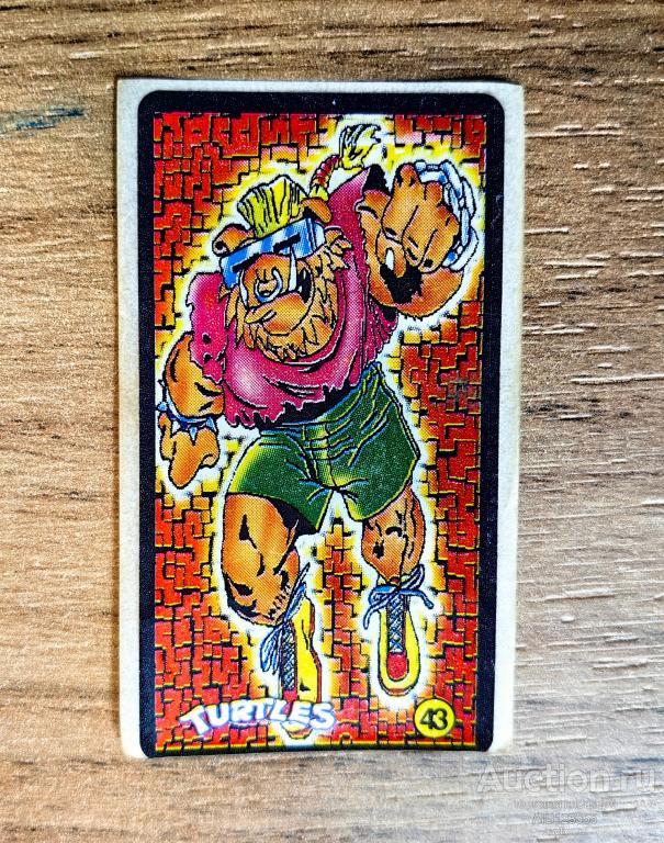 Вкладыш от жевательной резинки наклейка мультфильм Черепашки Ниндзя Turtles № 43