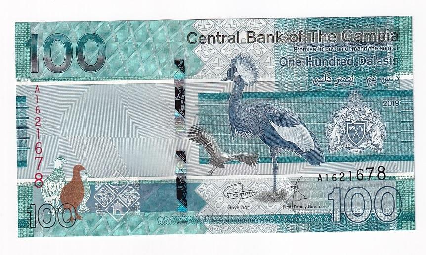 Гамбия Банкнота 100 даласи 2019 год UNC (43081)