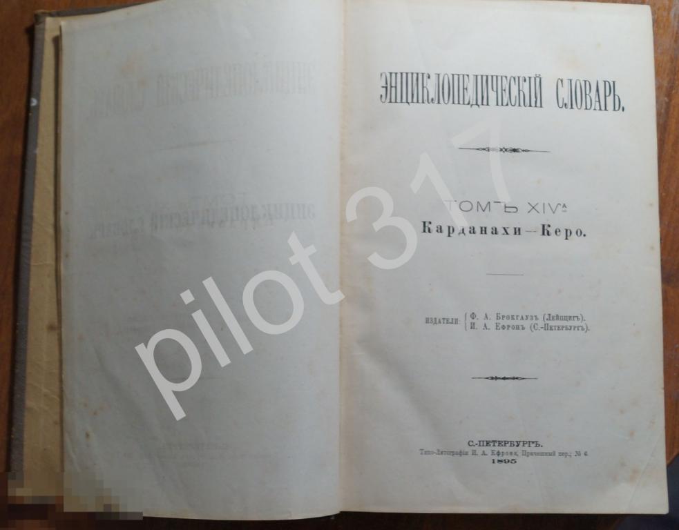 Энциклопедический словарь Том 14. 1895г. Брокгауз и Эфрон.