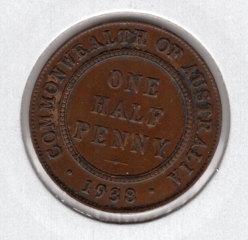 1/2 пенни - Австралия - 1938 - Георг VI - KM#35
