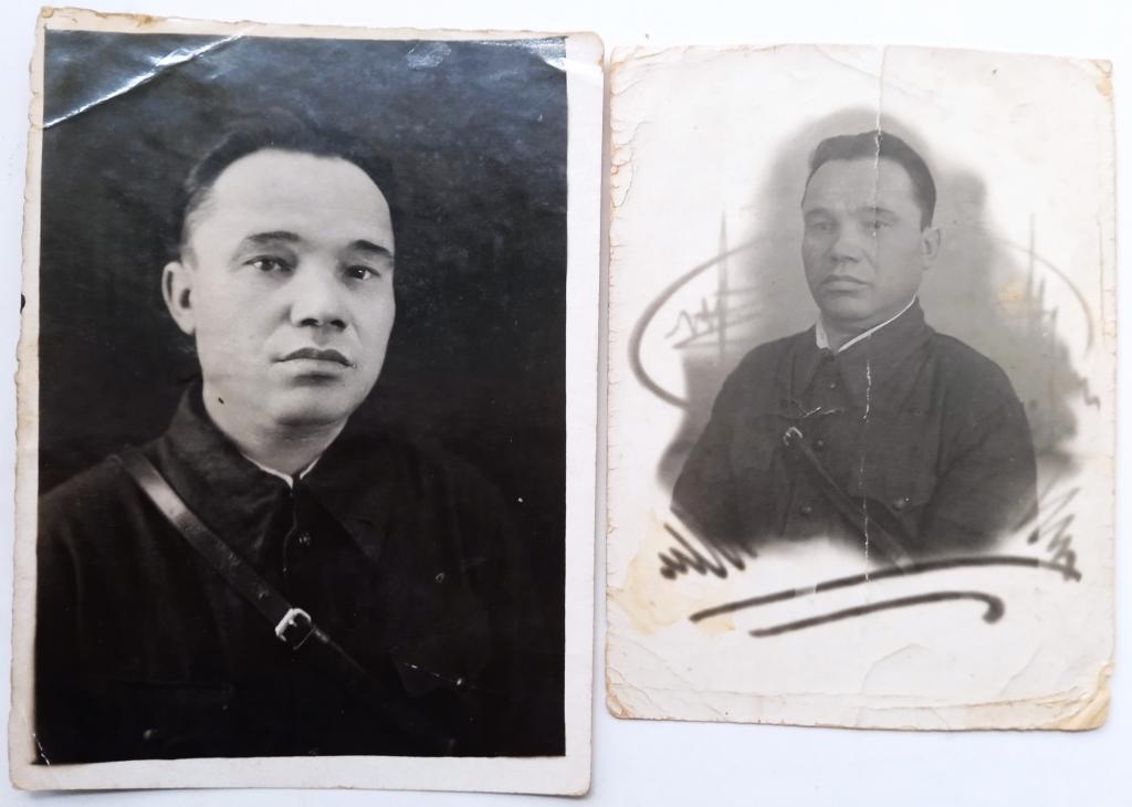 Два фото на одного. Работник вооруженной вахтерской охраны завода №27 НКАП