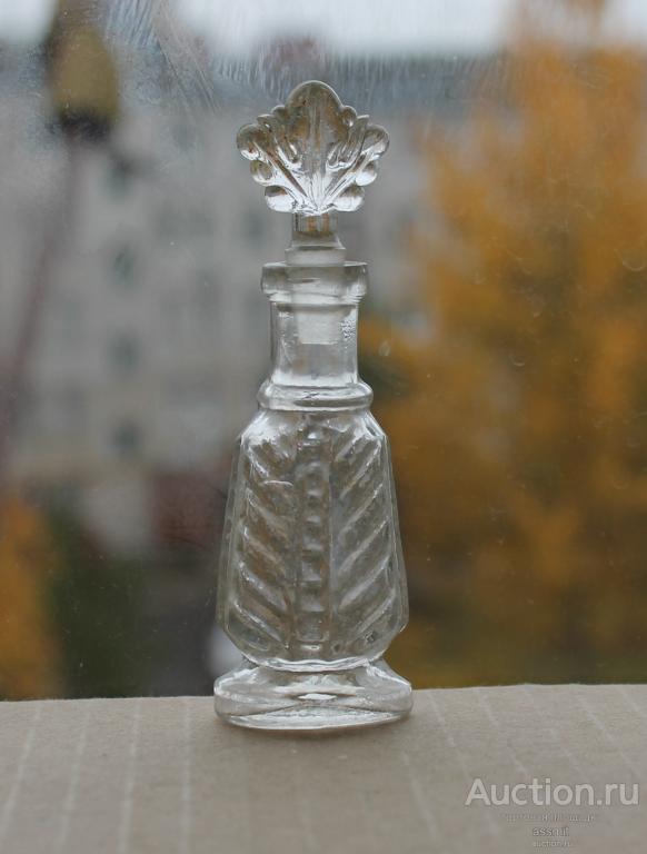 Флакон плоский конусный  фигурный  духи парфюмерный с пробкой клен Российской Империи  7 см