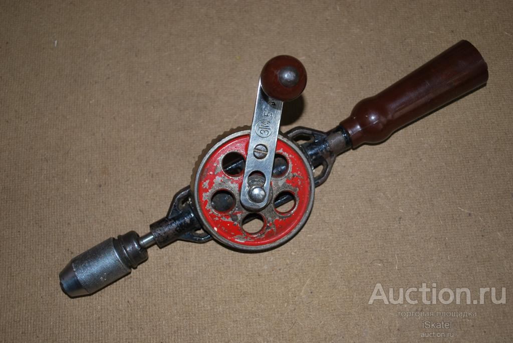 Дрель механическая ручная машина сверлильная коловорот ЗТМ СССР Карболит Инструмент Прибор