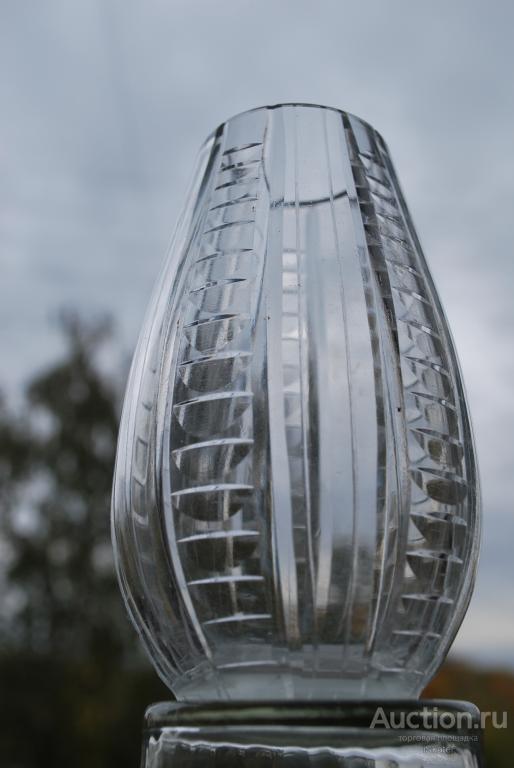 каплевидная ваза. Гранение. 1970-е