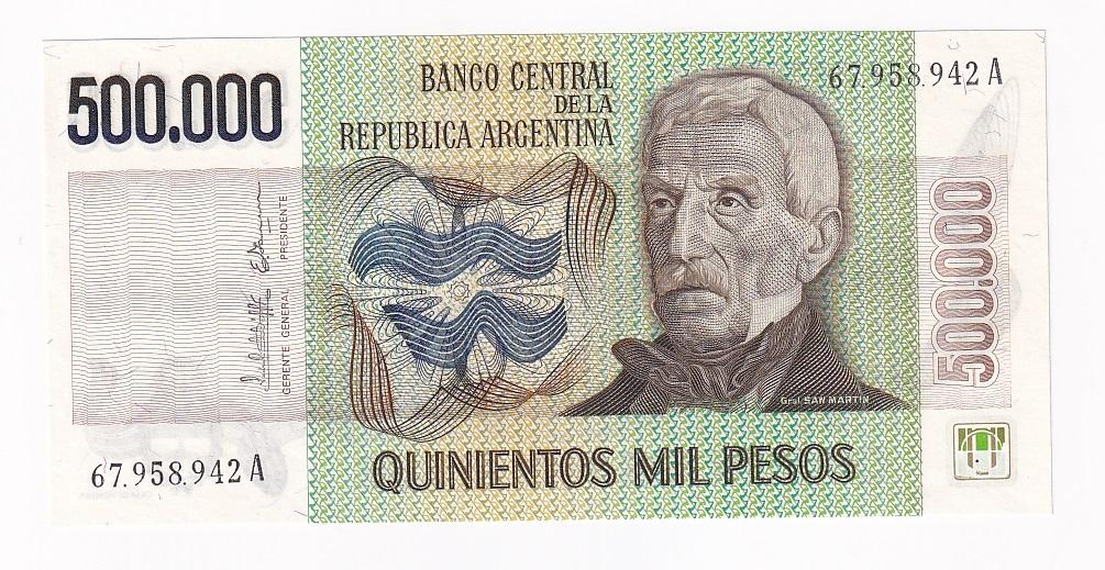 Аргентина Банкнота 500000 песо 1980 - 1983 год  UNC (43144)