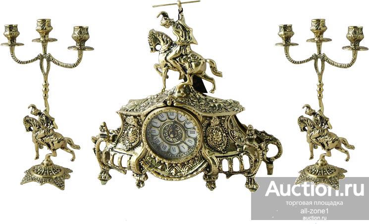 Часы каминные с канделябрами КОША