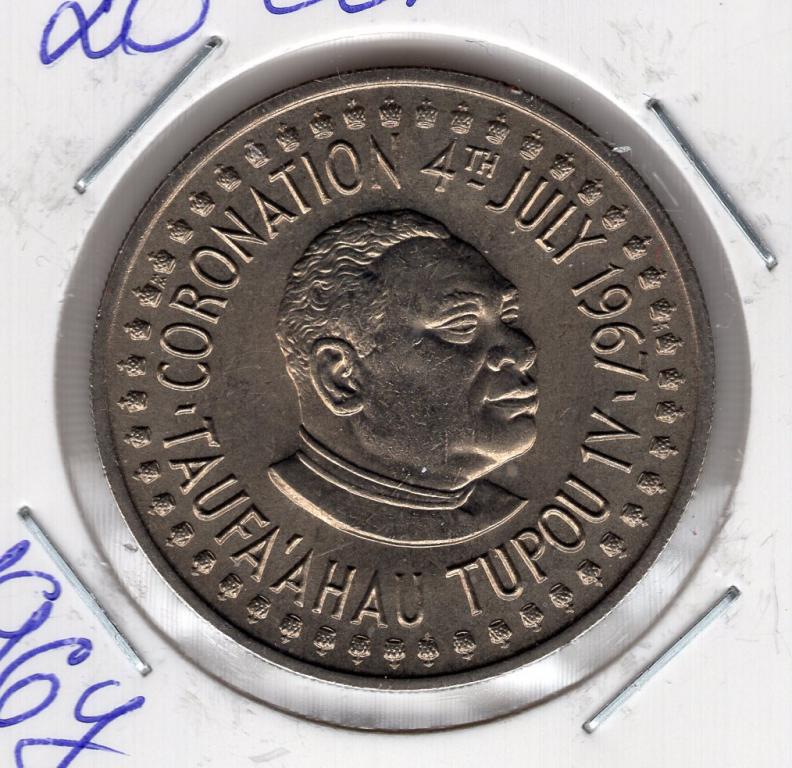 20 сенити - Тонга - 1967 - Тауфа'ахау Тупоу IV - Коронация - KM#13