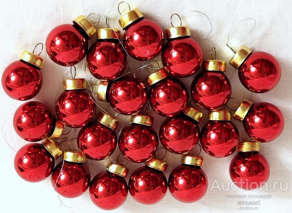 _Елочная игрушка     МИНИ-ИГРУШКИ  ШАРИКИ  22 шт.  стекло     ( ЧИР 51 )