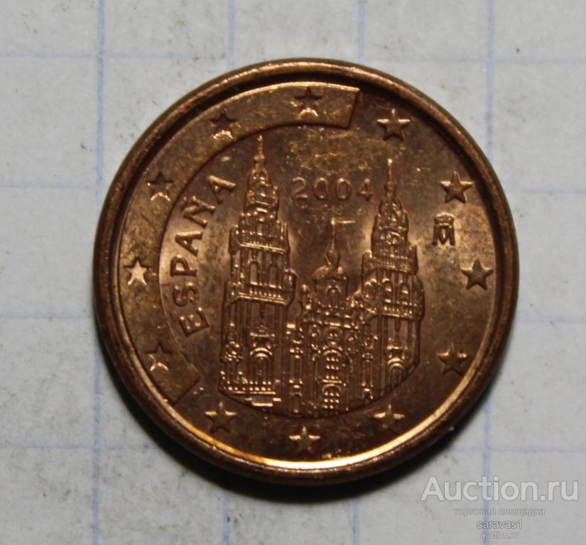 Испания 1 евроцент 2004 км#1040.