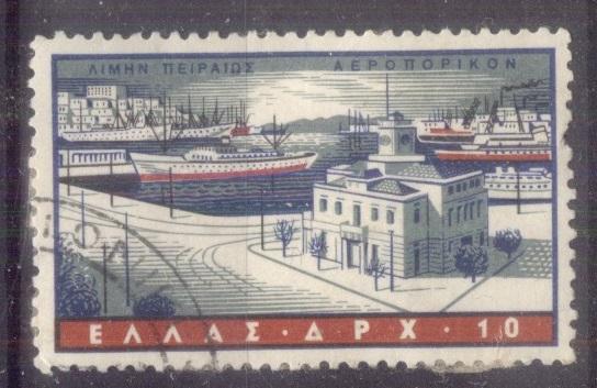 Греция 1958  Mi# 674   Порт в Пирее  гаш