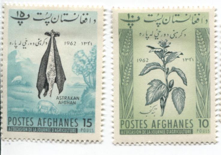 1962 Афганистан .сельское хозяйство.Джут и Каракуль 2м.*