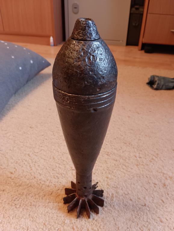 ММГ Немецкой  миномётной шпринг мины 81мм. Германия. 3-й Рейх. ВМВ