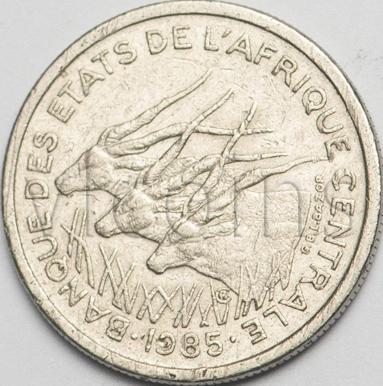 Центрально Африканская Республика 50 франков 1976 1985 Антилопы Куду VF XF 64551
