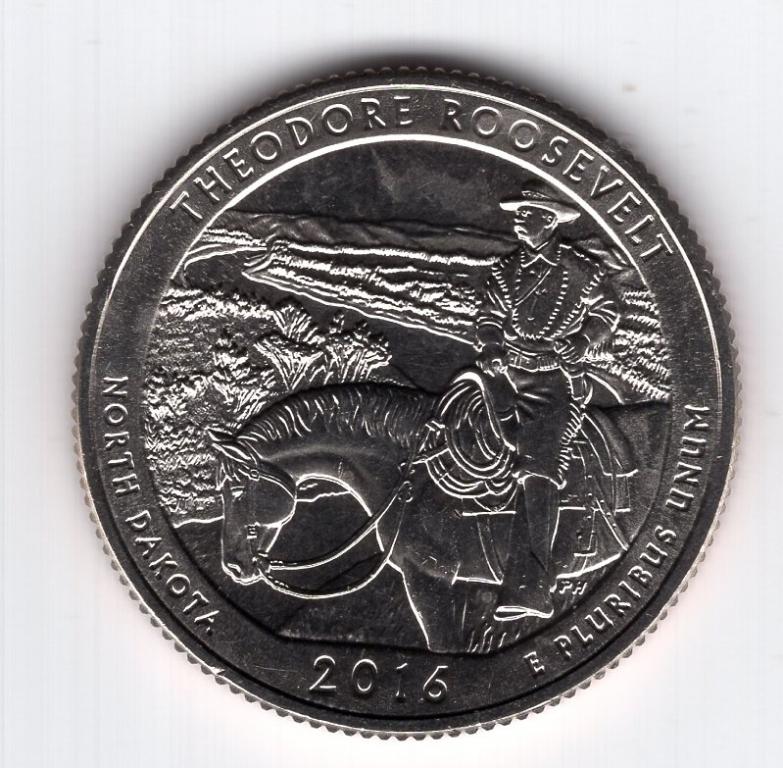 25 центов - США - 2016 S - Теодор Рузвельт - Северная Дакота - парк № 34 - UNC
