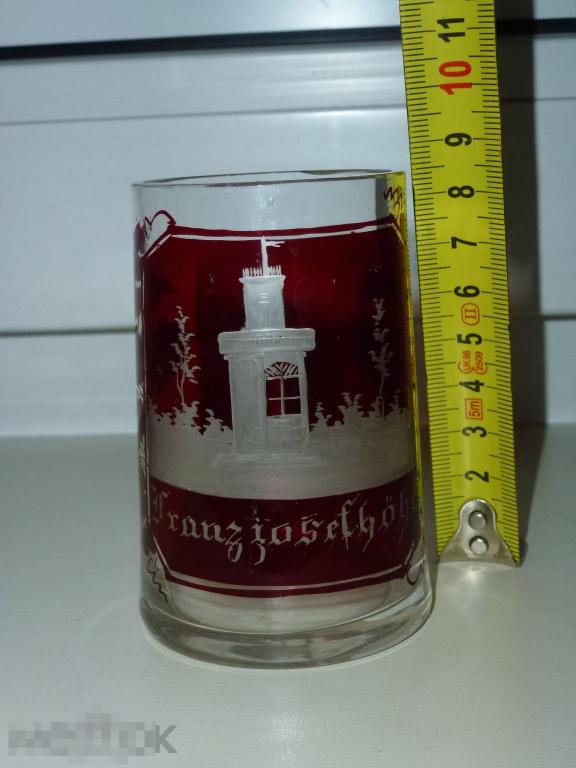 ЧАШКА СТЕКЛО ТРАВЛЕНИЕ РЕЗЬБА СТАРАЯ ГЕРМАНИЯ