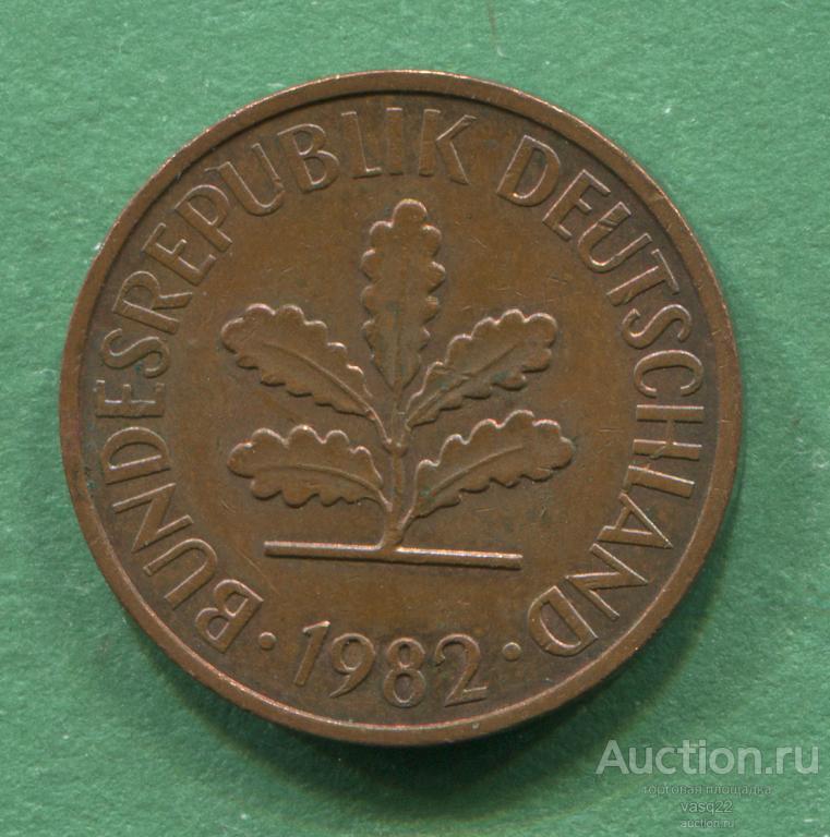 Германия ФРГ 2 пфеннига 1982 J