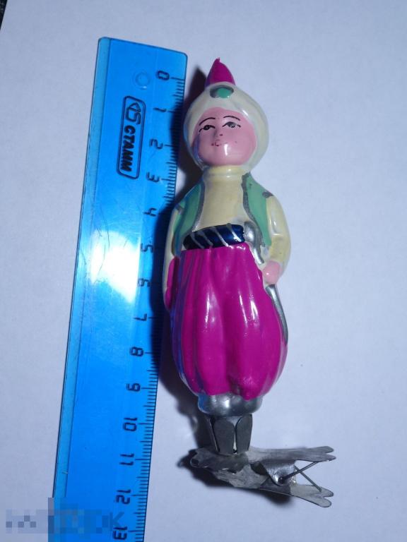 МАЛЕНЬКИЙ МУК ЕЛОЧНАЯ ИГРУШКА СТЕКЛО ПРИЩЕПКА