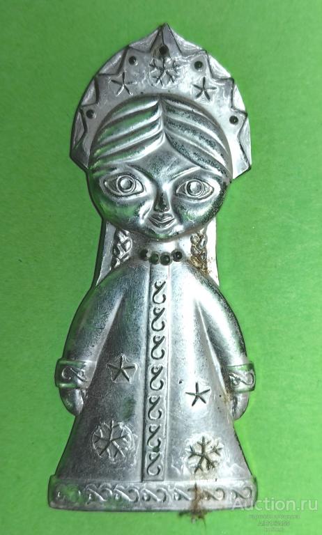 Елочная новогодняя игрушка СССР Снегурочка колкий пластик пластмасс