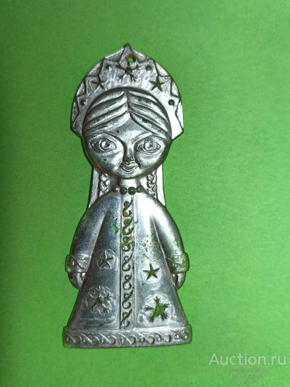 Елочная новогодняя игрушка СССР Снегурочка колкий пластик пластмасс