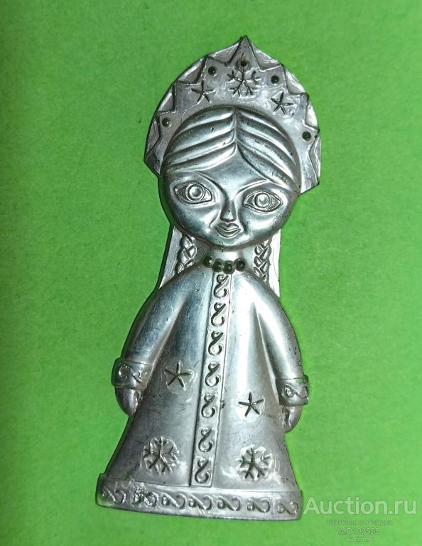 Елочная новогодняя игрушка СССР Снегурочка колкий пластик пластмасс