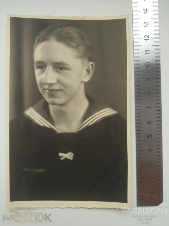 Оригинальное фото военнослужащего Вермахта (Кригсмарине). Открыточный формат. 1944г.