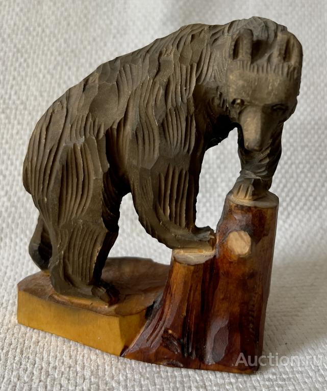 Статуэтка медведь дерево 10»13 см 0,2 кг