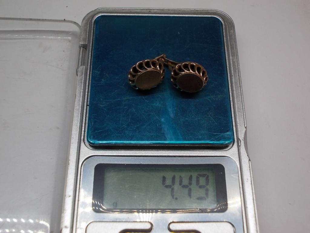 сережки серебро 4.49 грамма.состояние 925 проба.позолота