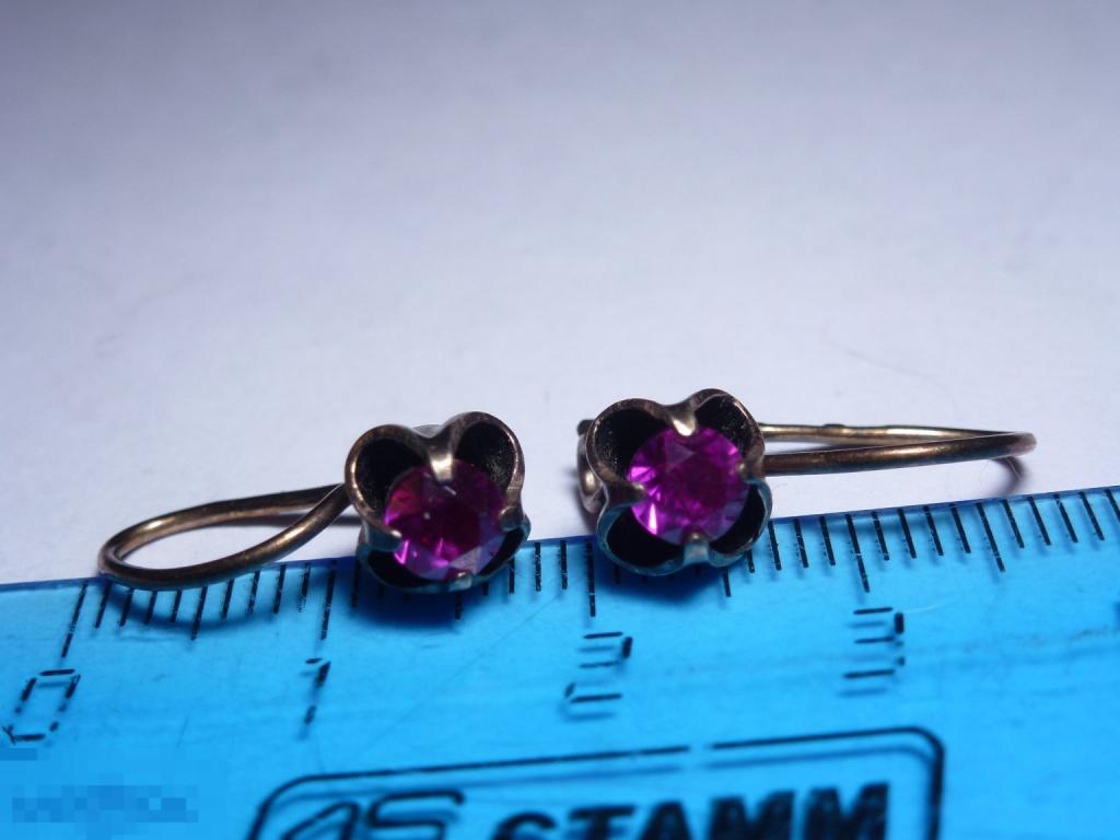 СЕРЬГИ СЕРЕБРО 925 ПРОБА ЗВЕЗДА ПОЗОЛОТА