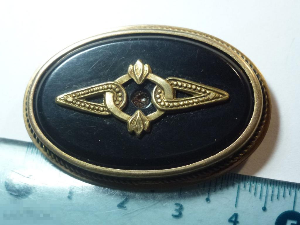 БРОШЬ СЕРЕБРО 875 ПРОБА ПОЗОЛОТА