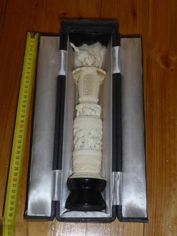 СТАТУЭТКА ФИГУРКА ИНДИЯ КОСТЬ РЕЗЬБА