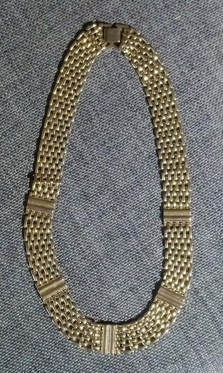 Ожерелье колье бижутерия винтаж золочение Германия
