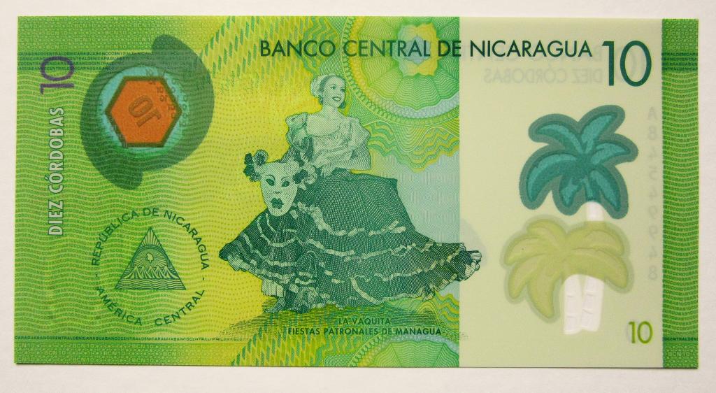 Никарагуа 10 кордоба 2014 г. полимер UNC