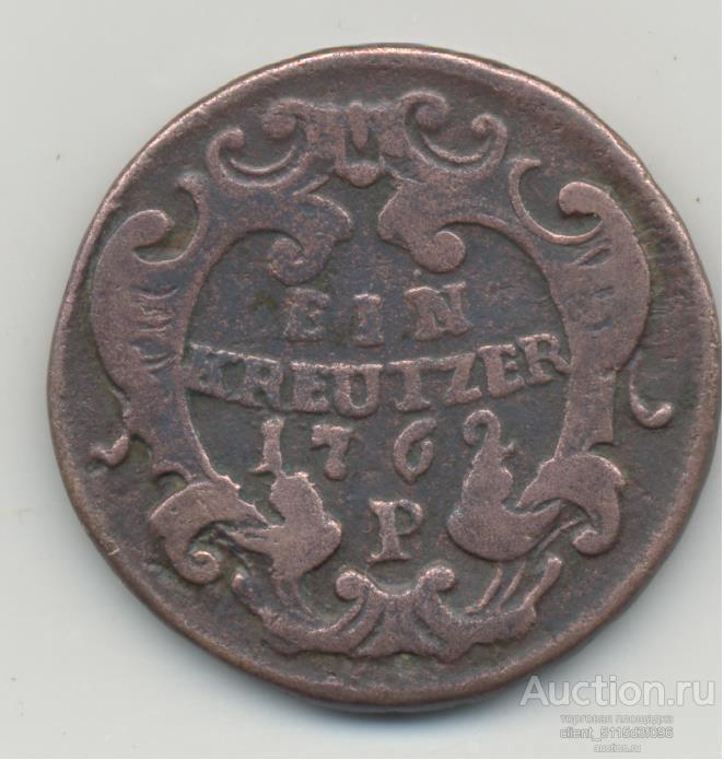 Австрия 1 крейцер 1762 (Р - Gunzburg) Мария Терезия  (КМ#1993)