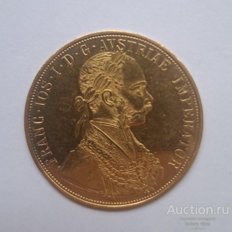 Австрия 4 дуката 1915 год. золото, рестрайк,