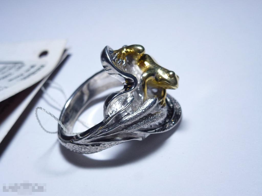 КОЛЬЦО ПЕРСТЕНЬ СЕРЕБРО 925 ПРОБА ПОЗОЛОТА