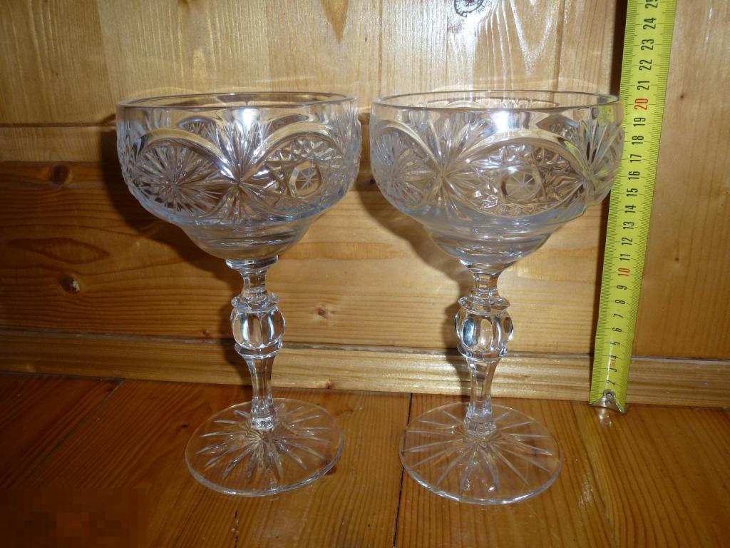 КРЕМАНКИ 2 ШТУКИ СТЕКЛО ХРУСТАЛЬ СССР