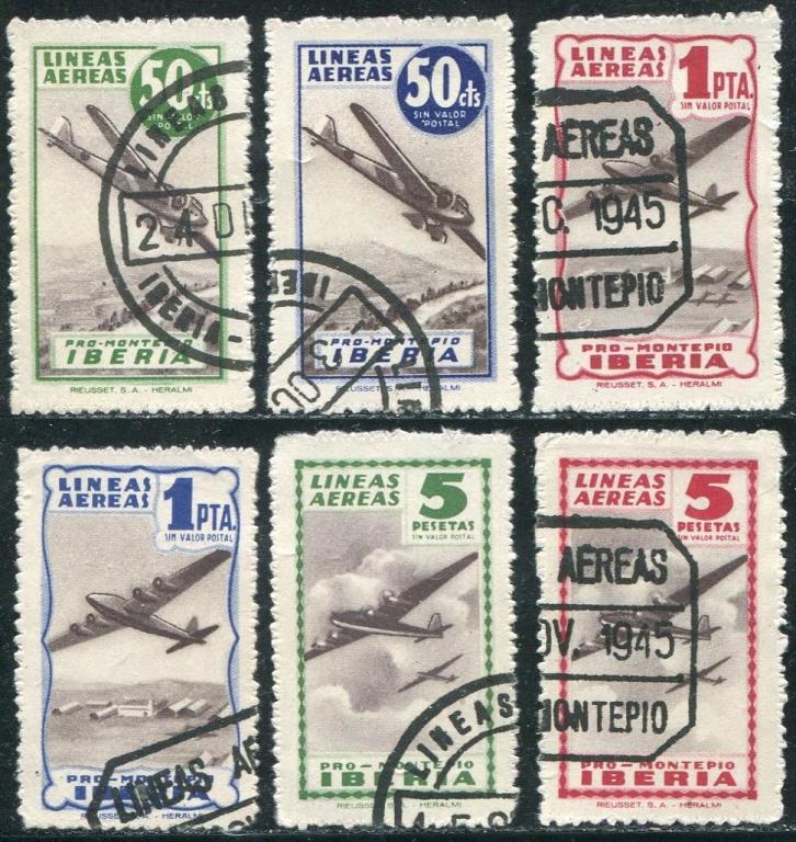 АВИАЦИЯ Испания 1945 авиакомпания Иберия самолет СТО благотворительные Lineas Aereas Iberia (6)