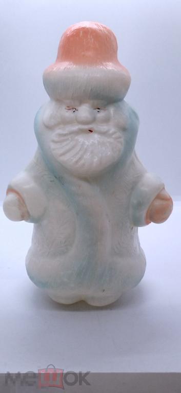 ЁЛОЧНАЯ ИГРУШКА "ДЕД МОРОЗ" 22 см. СССР. Пластмасса.